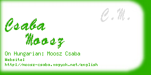 csaba moosz business card